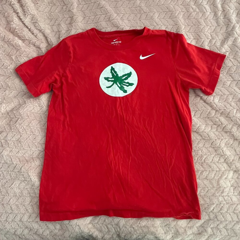 Youth Nike Scarlet Ohio State Buckeyes Alternate Logo Cotton T-Shirt